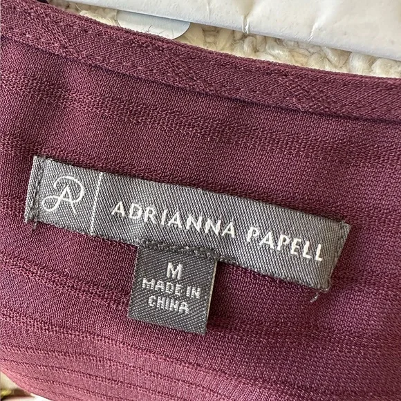Adrianna Papell Deep Wine Blouse - Picture 3 of 3